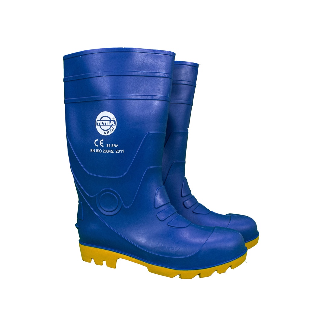 [10226] TETRA Safety Laars S5, Stalen neus en zool, Anti-statisch, Blauw, Mt 45 (28,5 cm) ( EN ISO 20345 - S5 ), IMPA 191288