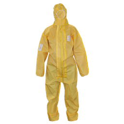 [11267] Technosafety disposable coverall, Cat III, Type 3/4/5/6, Yellow, Anti-static, Double zipper, Size L, IMPA 312093[18.0](12.950000000000001)