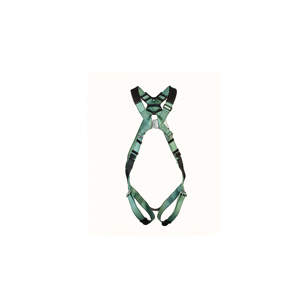 [11554] MSA V-form harness, with 5 adjusters, Quick fit, back-D-ring, Size XS, Part no 10205846, IMPA 311511 
