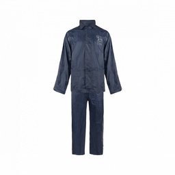[11903] C-Line tweedelig regenpak met capuchon, Donker blauw met reflectie strepen, Polyerster/PVC, Kinder maat 122/128[73.0](14.790000000000001)