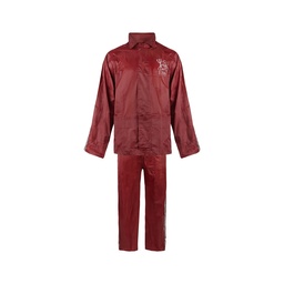 [11924] C-Line two piece rain suit with hood, Bordeaux red with reflective stripes, Polyerster/PVC, Child Size 134/140[23.0](14.790000000000001)