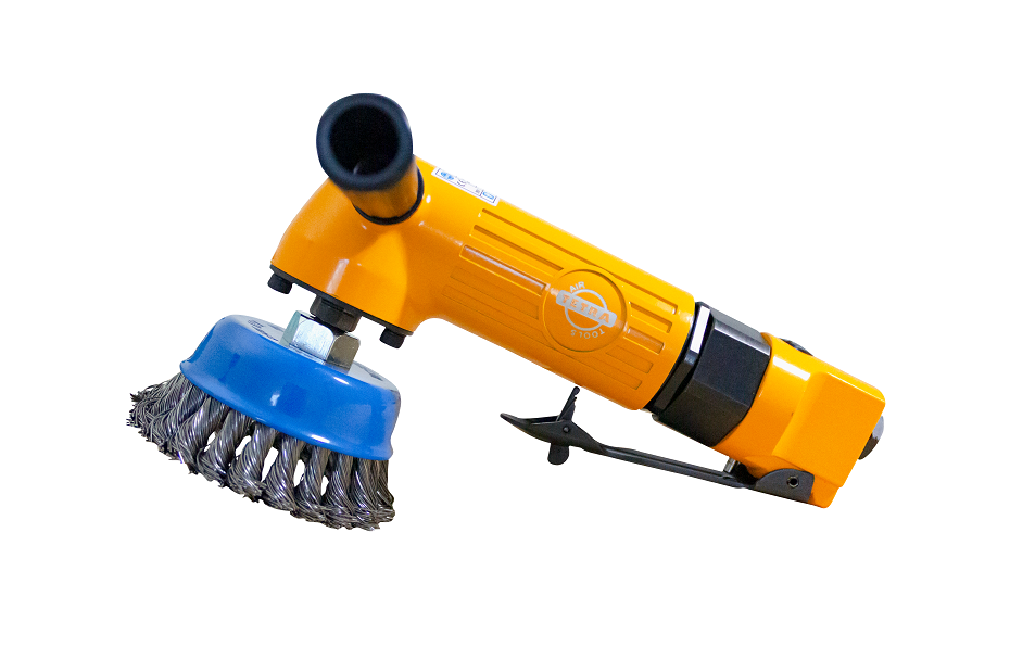 [11939] TETRA M-9000, Pneumatic Derusting Brush, incl optional hand guard, 9500 rpm, M14, IMPA 592071[53.0](245.0)