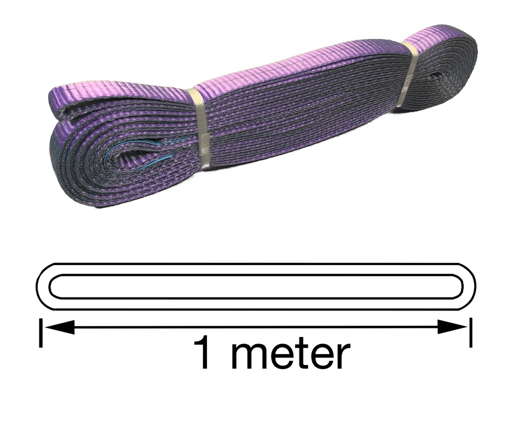 [12084] TETRA WSE-1T1M, Polyester eindloze hijsband, Werklast 1 ton, Lengte 1 m, Veiligheidsfactor 7:1, EN1492-1, IMPA 232196