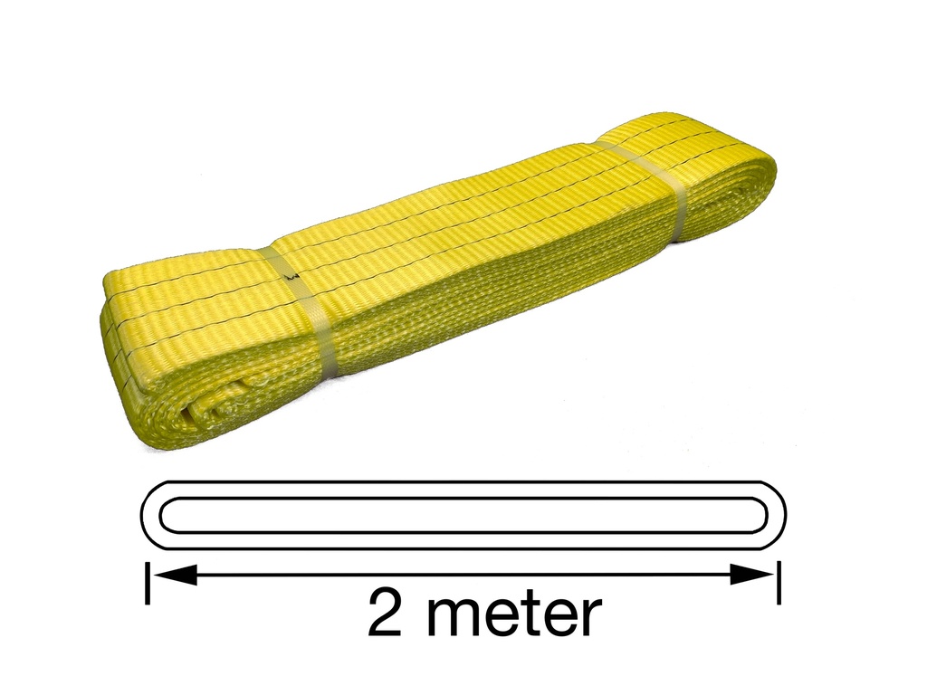 [12091] TETRA WSE-3T2M, Polyester eindloze hijsband, Werklast 3 ton, Lengte 2 m, Veiligheidsfactor 7:1, EN1492-1, IMPA 232196