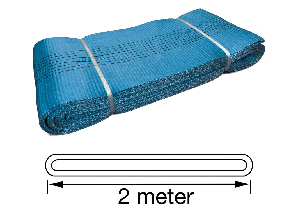 [12098] TETRA WSE-8T2M, Polyester eindloze hijsband, Werklast 8 ton, Lengte 2 m, Veiligheidsfactor 7:1, EN1492-1, IMPA 232196