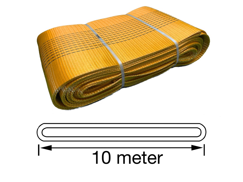 [12107] TETRA WSE-24T10M, Polyester webbing sling, Endless type, WLL 24 ton, Length 10 m, safety factor 7:1, EN1492-1, IMPA 232196 