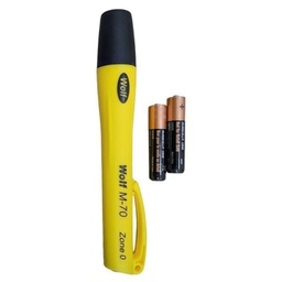 [12388] Wolf M-70, Mini explosion proof LED torch, ATEX certified for zone 0, incl. batteries, IMPA 792279[209.0](63.09)