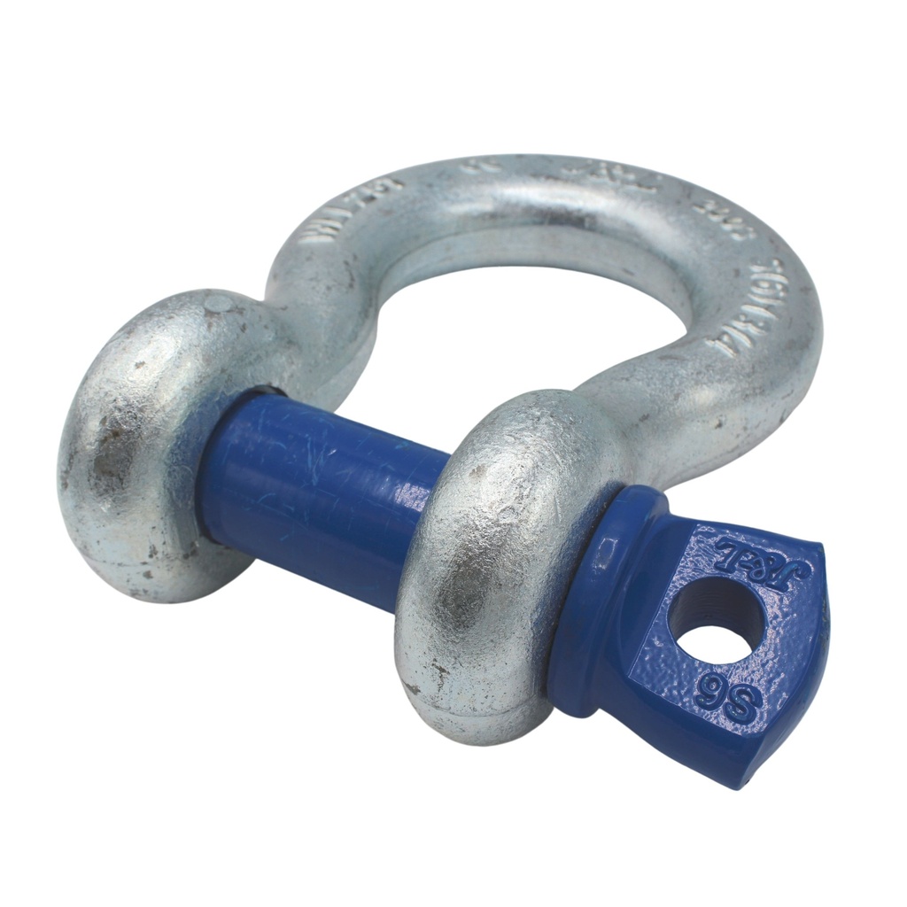 [12548] TETRA TBS-032, Harpsluiting met borstbout, Bow shackle, WLL 3.25T, SF 6:1 (G-209, S-209), Blauwe pin, IMPA 234167