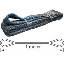 [12575] TETRA WSB-4T1M, Polyester webbing sling, Belt type, WWL 4 ton, Length 1 m, safety factor 7:1, EN1492-1, IMPA 232195[15.0](8.25)