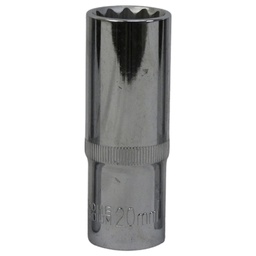 [12612] TETRA 12-point Deep socket wrench 20 mm. 1/2" (12,7 mm), Length 78mm[97.0](3.59)