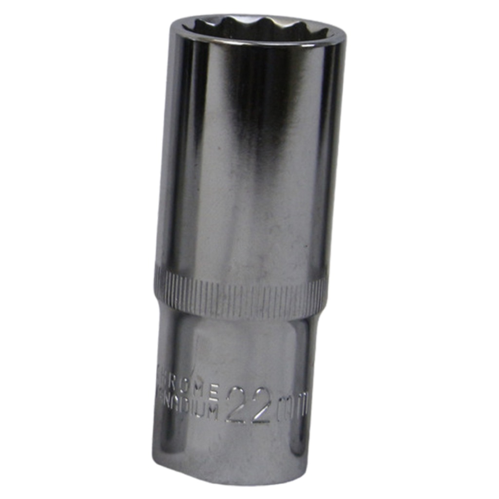 [12614] TETRA 12-point Deep socket wrench 22 mm. 1/2" (12,7 mm), Length 78mm, IMPA 610384
