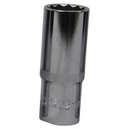 [12614] TETRA 12-punts Dopsleutel lang 22 mm. 1/2" (12,7 mm), Lengte 78mm, IMPA 610384[62.0](3.86)