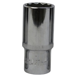 [12617] TETRA 12-punts Dopsleutel lang 27 mm. 1/2" (12,7 mm), Lengte 78mm, IMPA 610388[55.0](5.96)