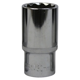 [12618] TETRA 12-point Deep socket wrench 30 mm. 1/2" (12,7 mm), Length 78mm, IMPA 610390[29.0](7.45)