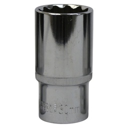 [12618] TETRA 12-punts diepe krachtdop 30 mm voor Slagmoersleutel 1/2" (12,7 mm), Lengte 78mm, IMPA 610390[21.0](7.17)