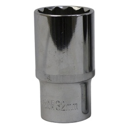 [12619] TETRA 12-punts Dopsleutel lang 32 mm. 1/2" (12,7 mm), Lengte 78mm, IMPA 610391[40.0](7.48)