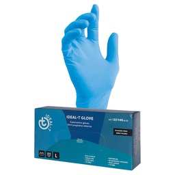[12813] Disposable nitrile gloves (Latex free), Blue, Powder-free, Size 10, box 100 pcs, IMPA 190136(6.75)